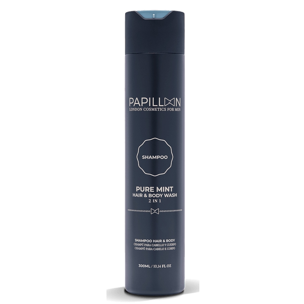 Champô Pure Mint Cabelo/Barba 300ml Papillon 1