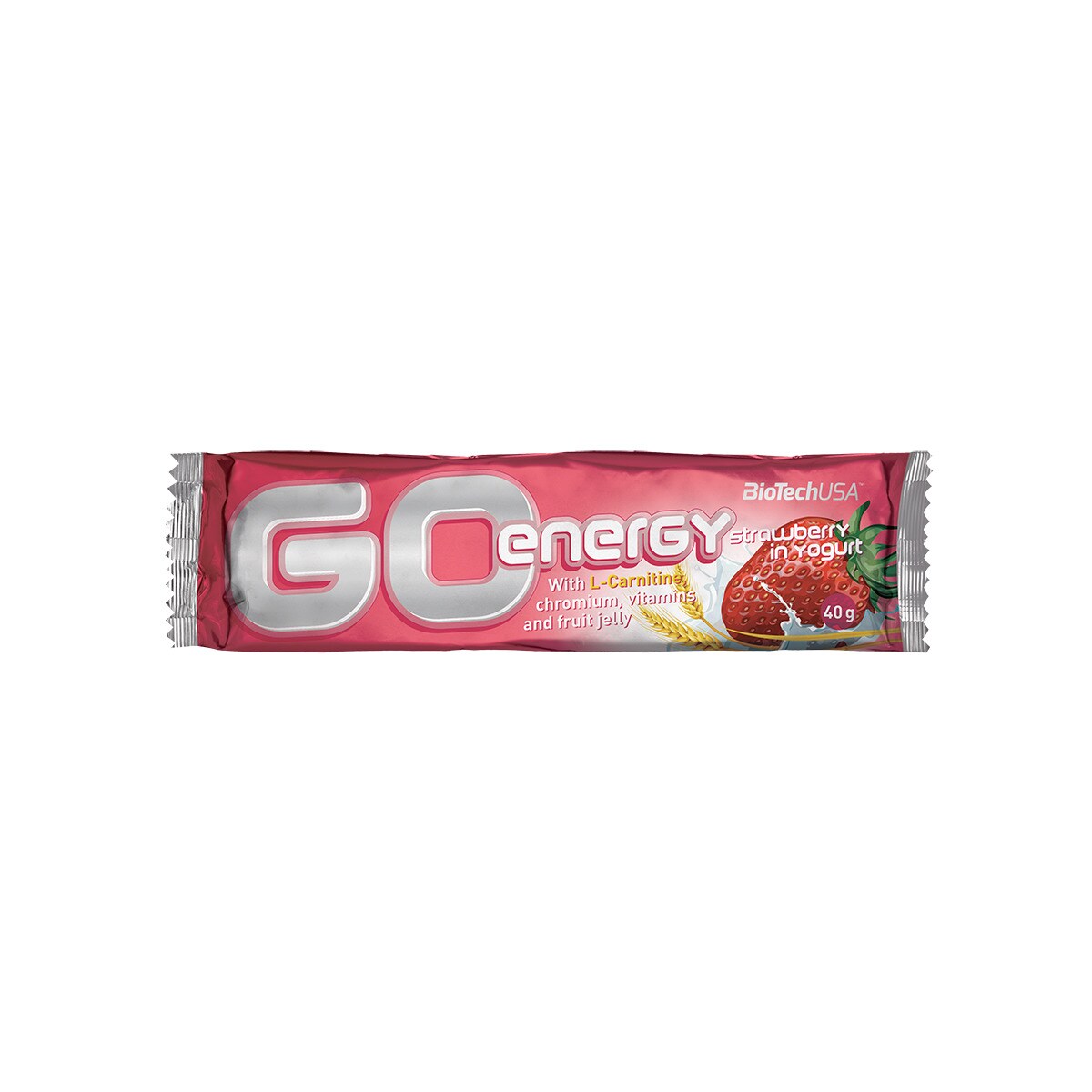 Biotech USA - Barrita Energética 40 Grs Fresa Y Yogurt Biotechusa