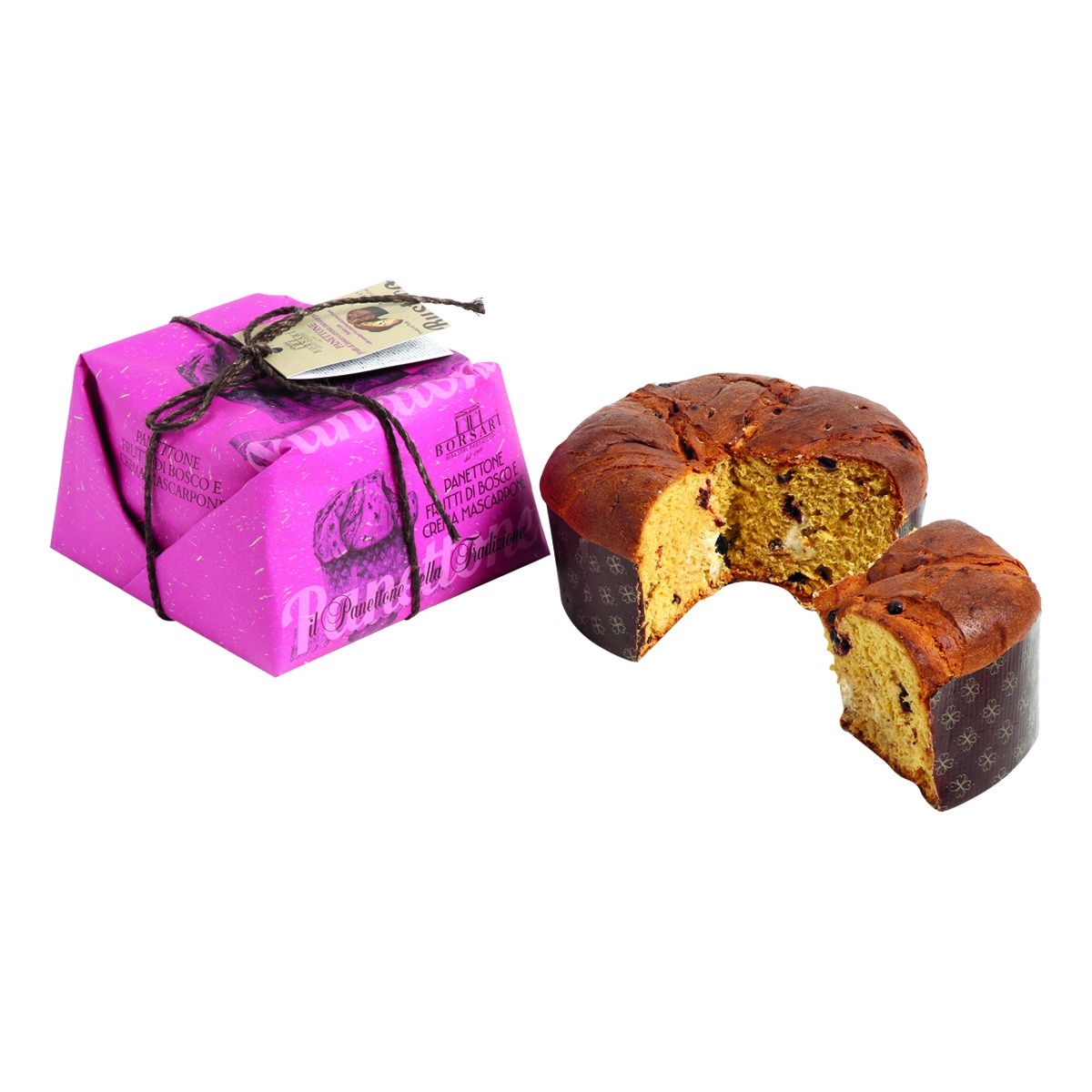 Panettone con frutas del bosque y mascarpone Borsari 2