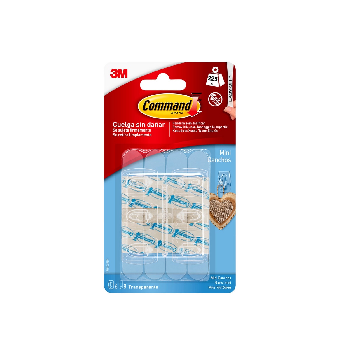 Mini Ganchos Transparentes 6 Uds Cristal-1