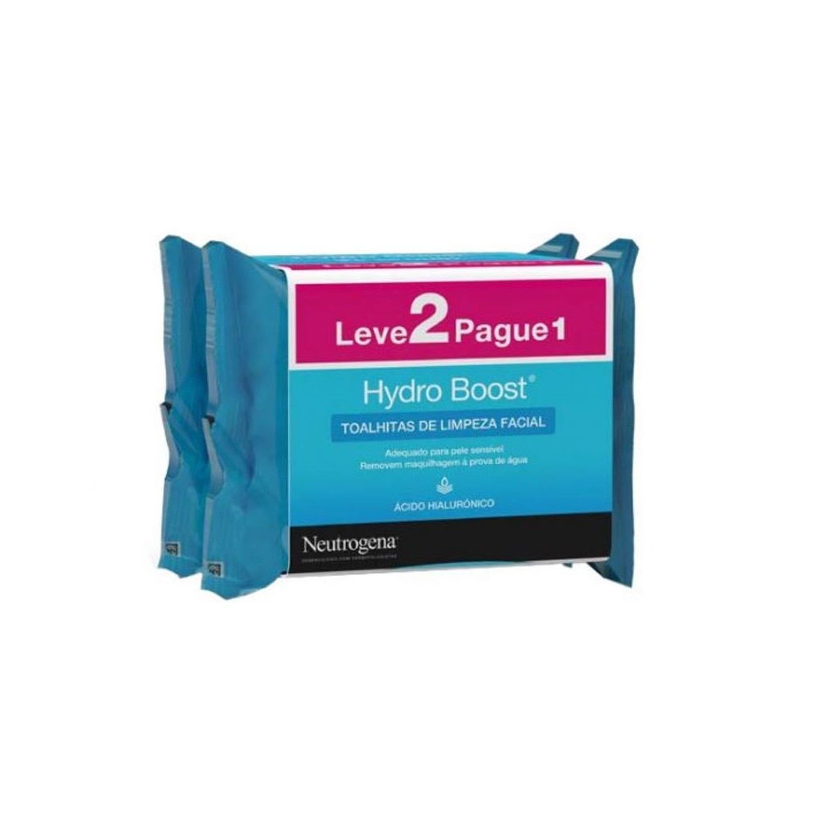 Imagem 0 de Hydro Boost Toalhitas de Limpeza Facial c/ Oferta 2ª Unidade 2 x 25 unidades Neutrogena