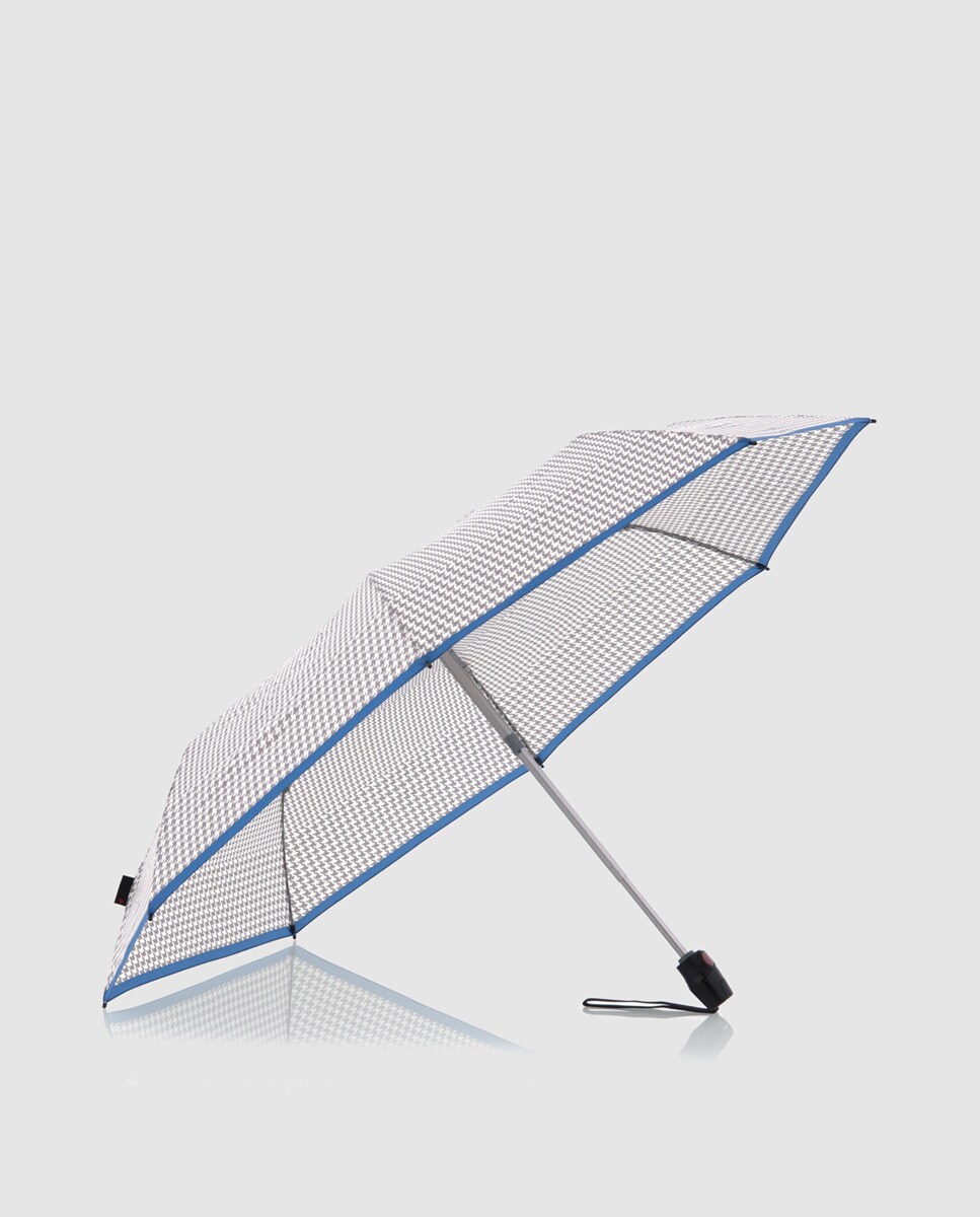 Knirps - Paraguas Automático Corto Con Estampado Pata De Gallo