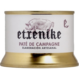 paté de campagne elaboración artesanal lata 120 g - Etxenike