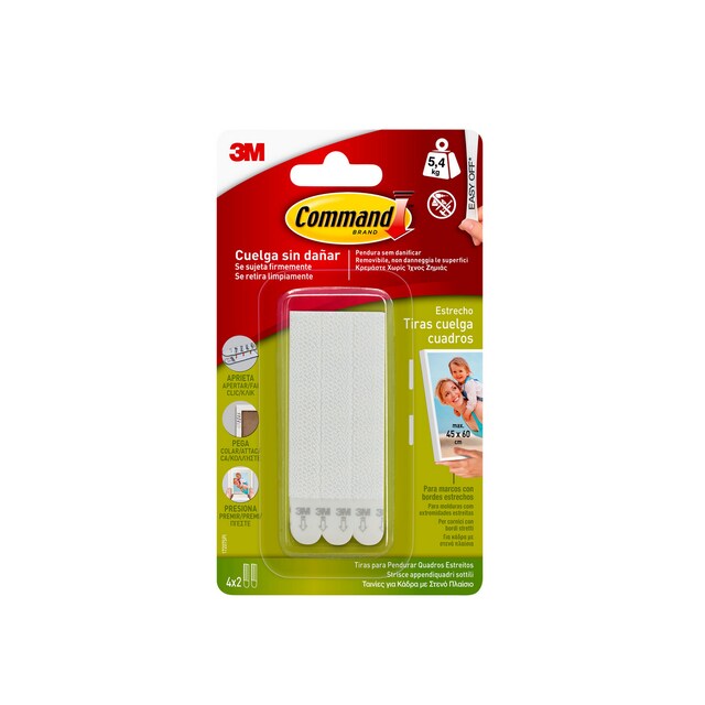 Imagem 0 de Tiras Estreitas de Pendurar Quadros 8 Unid.