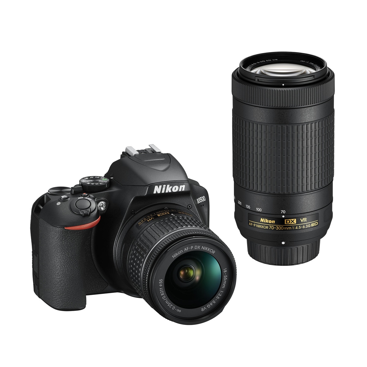 Cámara Réflex Nikon D3500 con Objetivos AF-P DX 18-55 VR + AF-P DX 70-300 VR Negro-3