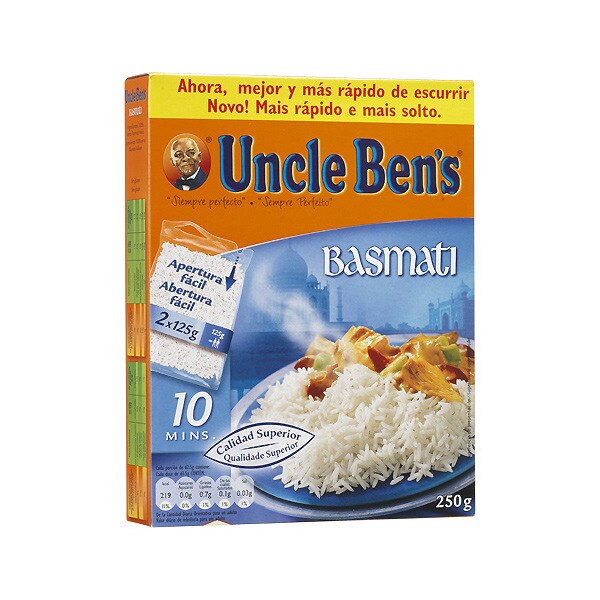 Uncle Ben's Arroz Basmati embalagem 250 g