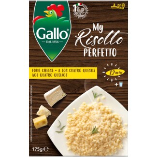 Riso Gallo Risotto Pronto de 4 Queijos embalagem 175 g