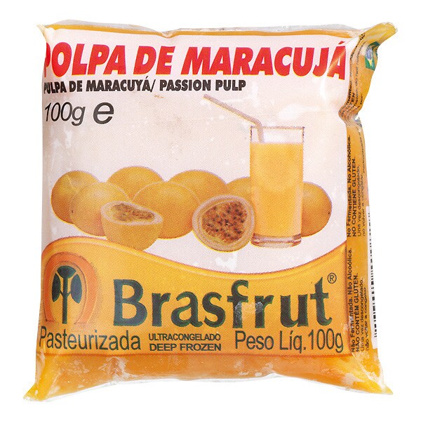 Brasfrut Polpa de Maracujá Integral Congelada embalagem 100 g