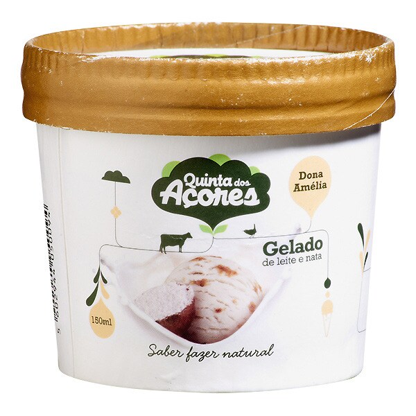 Quinta dos Açores Gelado Dona Amélia de Leite e Nata embalagem 150 ml