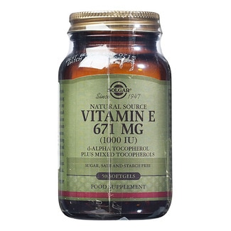 Vitamin E 671 mg 1000IU frasco 50 cápsulas - Solgar