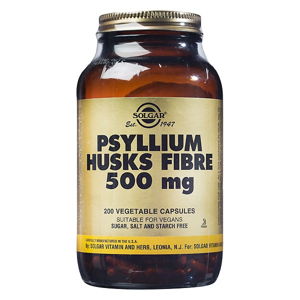 Psyllium Husky Fibre 500 mg frasco 200 cápsulas