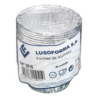 Formas de Alumínio Pequenas Redondas Nº 0210 20 unidades - Lusoforma