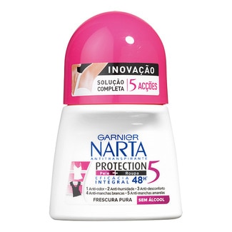 Desodorizante Protection 5 Roll-On embalagem 50 ml - Narta
