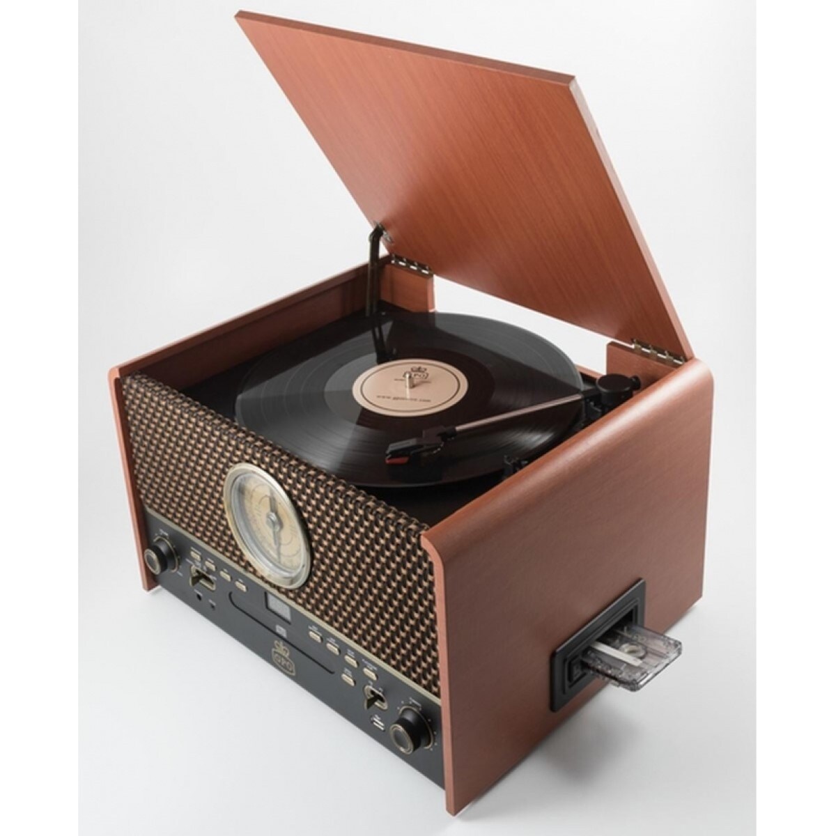 Recondicionado - Grade A - Gira-Discos Chesterton Rose Wood com Rádio e leitor de Cd's, Cassetes, Mp3 2