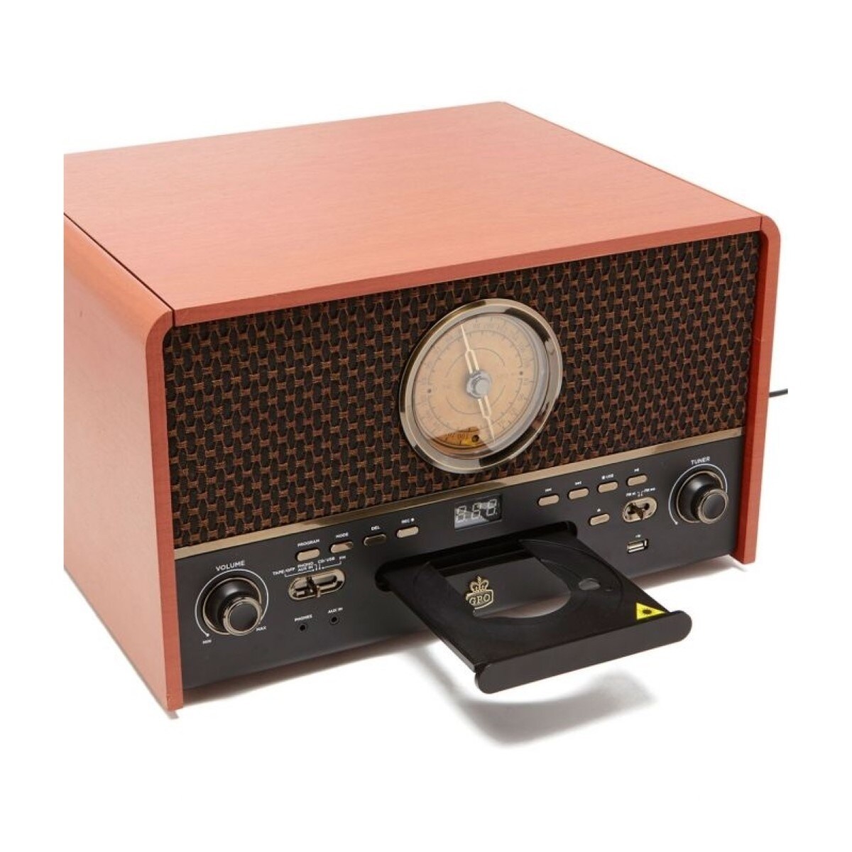 Recondicionado - Grade A - Gira-Discos Chesterton Rose Wood com Rádio e leitor de Cd's, Cassetes, Mp3 3