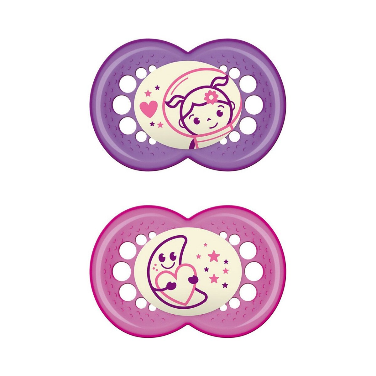 Chupeta Original Night Silicone Rosa +6M Mam 1