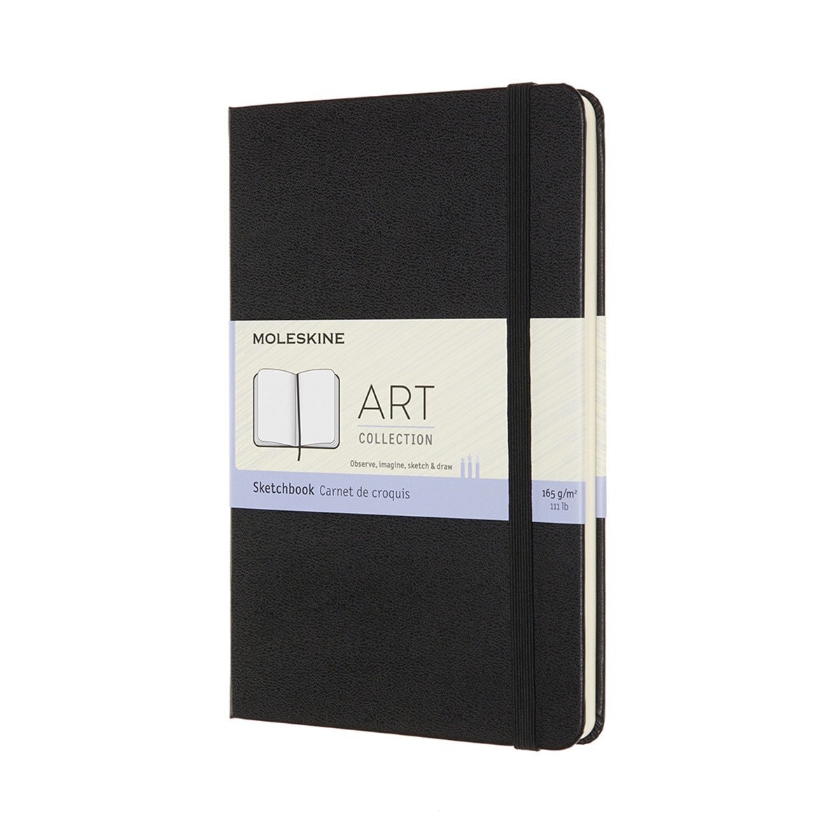 Caderno de Esboços Folhas Lisas - Preto Preto-1