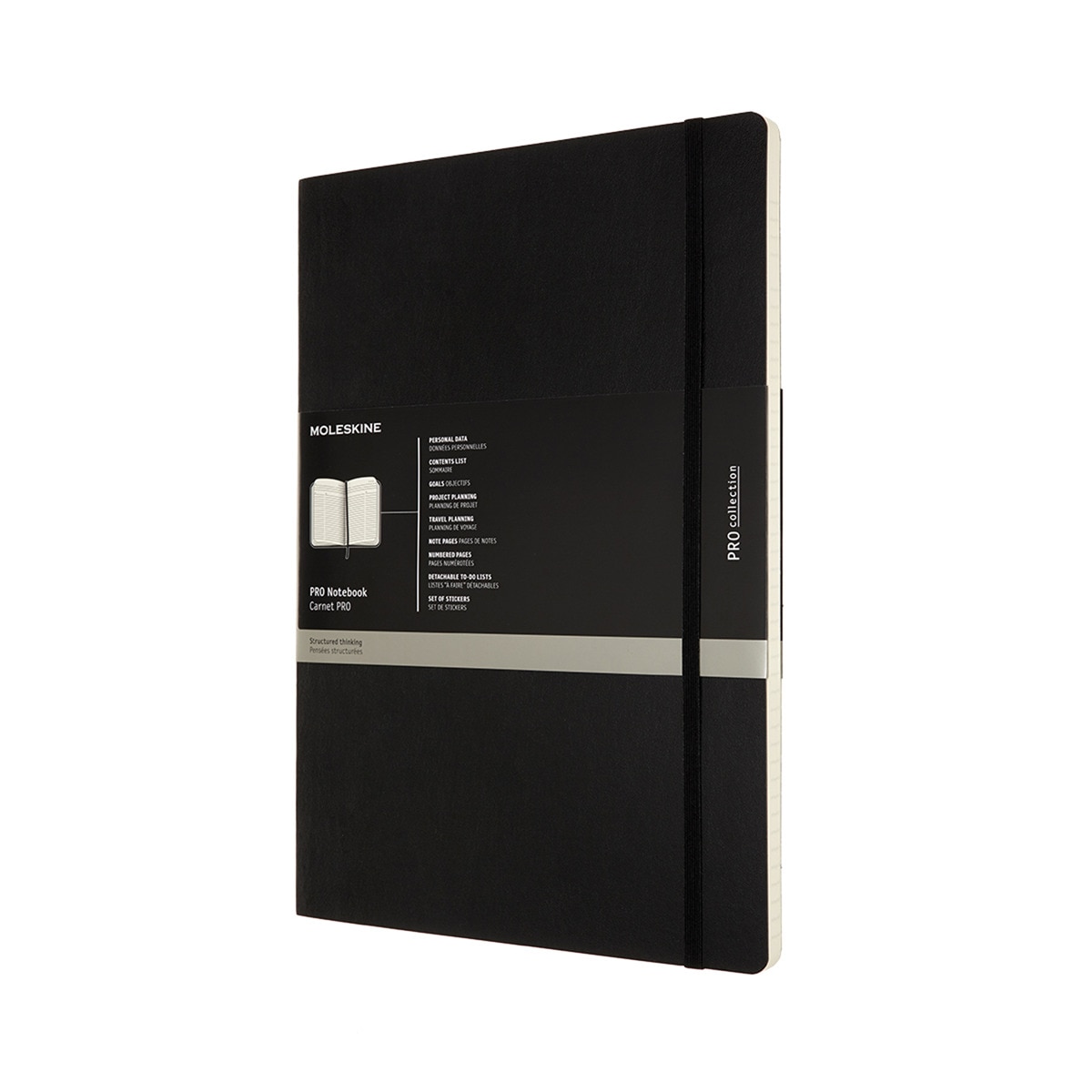 Caderno Profissional A4 Capa Mole - Preto Preto-1