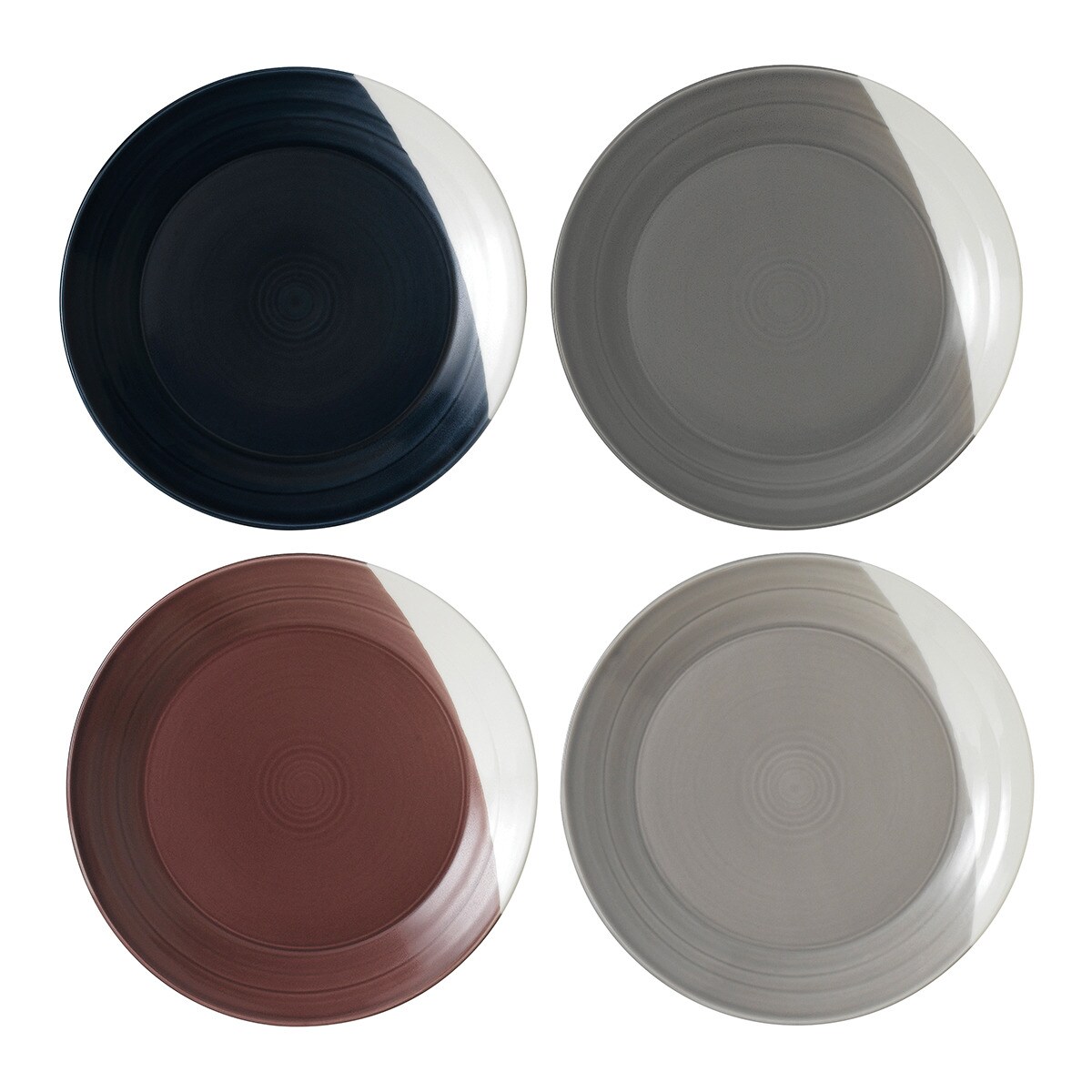 Royal Doulton - Set De 4 Platos Llanos Coffee Studio Multicolor