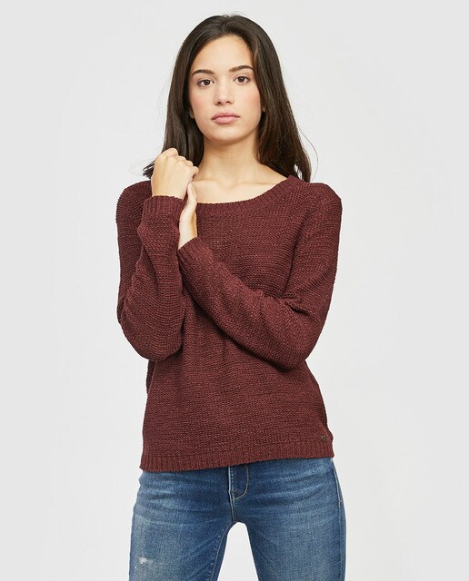 Jersey liso de mujer de manga larga