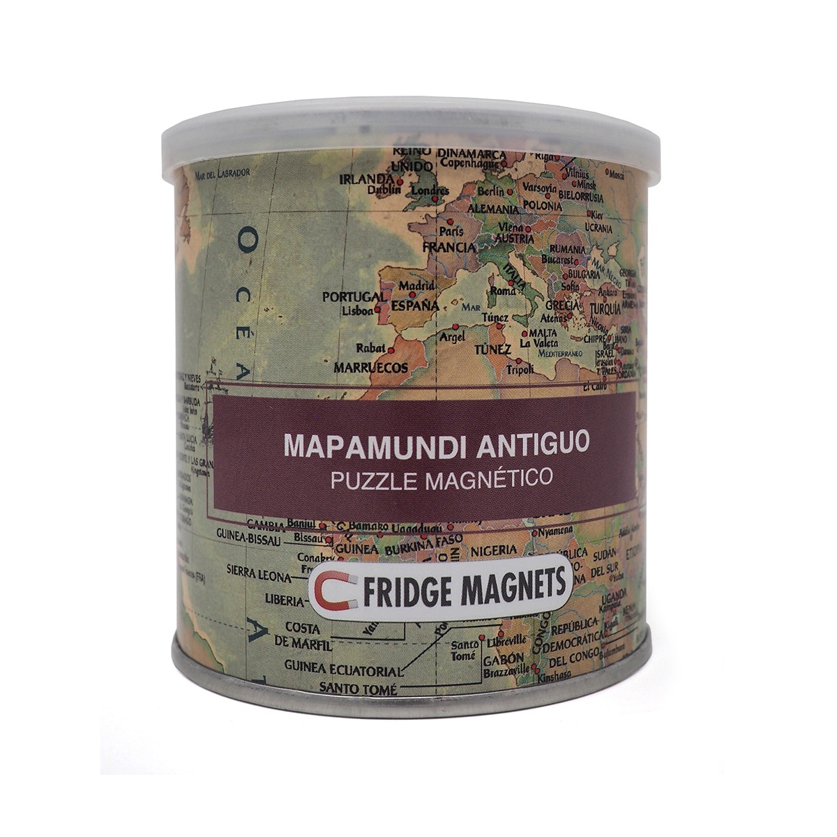Extra Goods - Puzzle Magnético Enlatado Del Mundo Antiguo