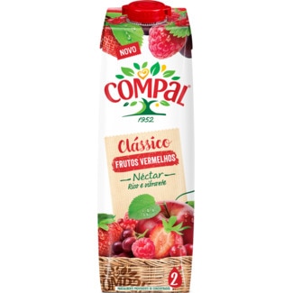 Néctar Frutos Vermelhos Clássico embalagem 1 L - Compal