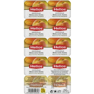 confitura de melocotón pack 10 unidades envase 25 g - Helios