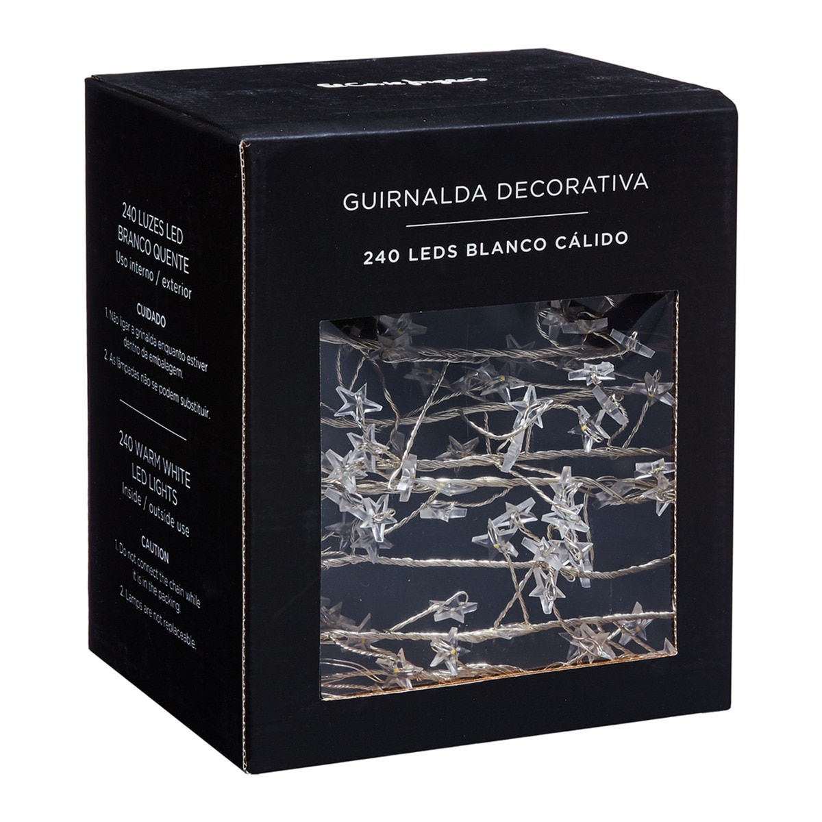 Guirnalda con cable de estrellas y 240 luces Led Navidad El Corte Inglés Blanco cálido-5