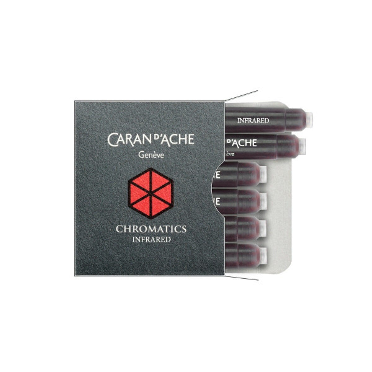 Tinta para Caneta Caran D'Ache Caixa de 6 Cartuchos -Vermelho 1