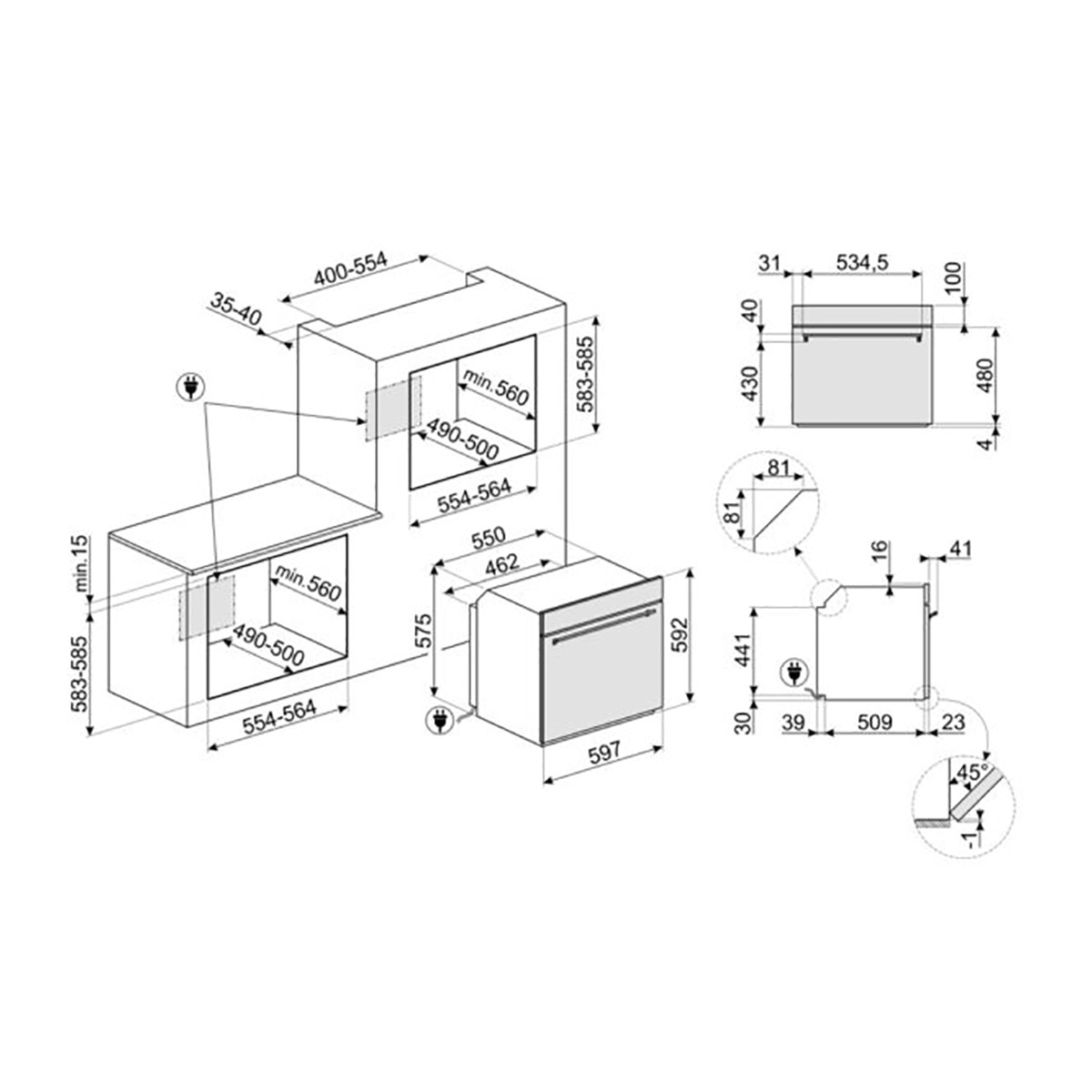 Forno Termoventilado Smeg Classica SF6301TVX com Limpeza VaporClean e de 70 Litros - Aço Inox Aço inoxidável-2