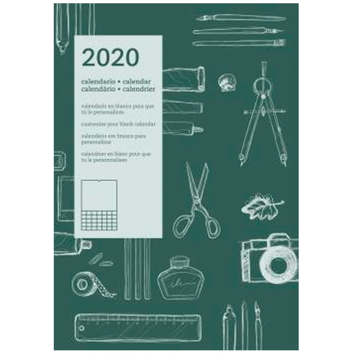 2020 calendario pared diy internacional 2