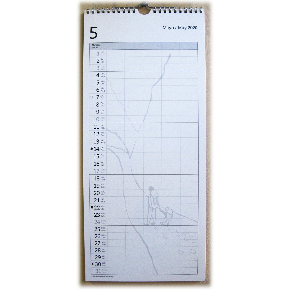 2020 calendario pared family 4