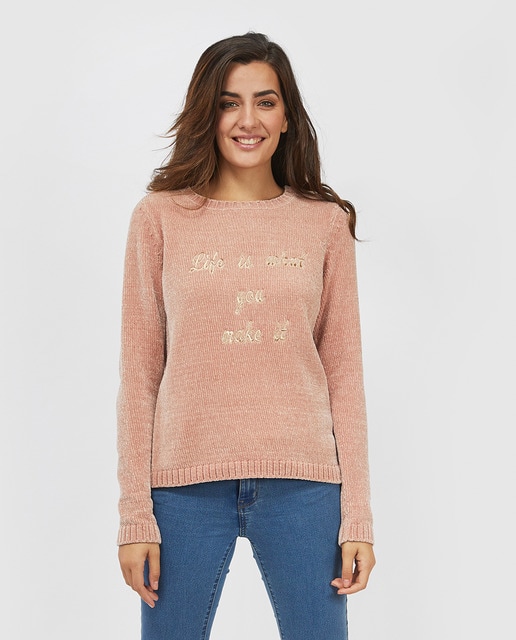 Jersey de mujer manga larga con frase bo