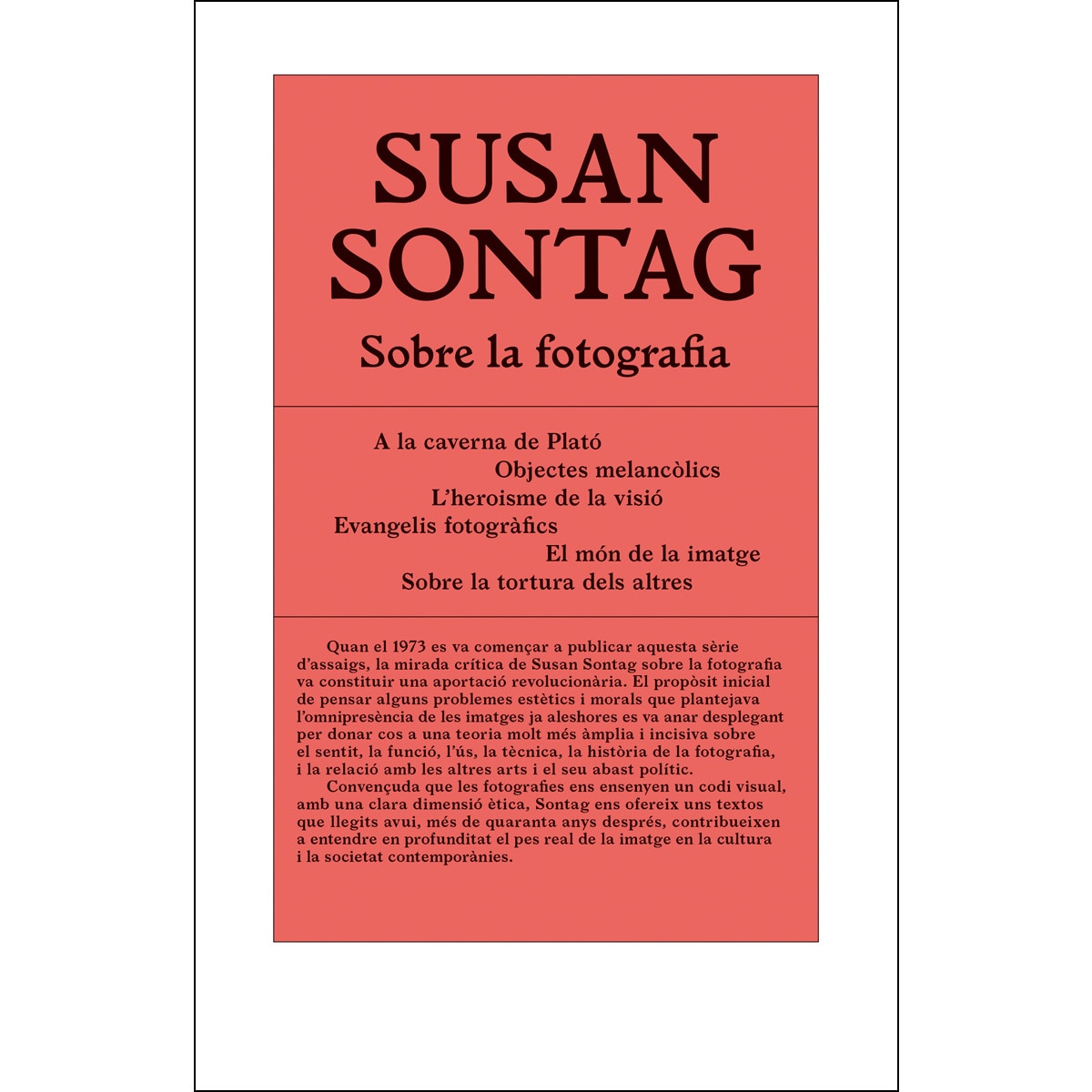 Sobre la fotografia(Tapa blanda) 1