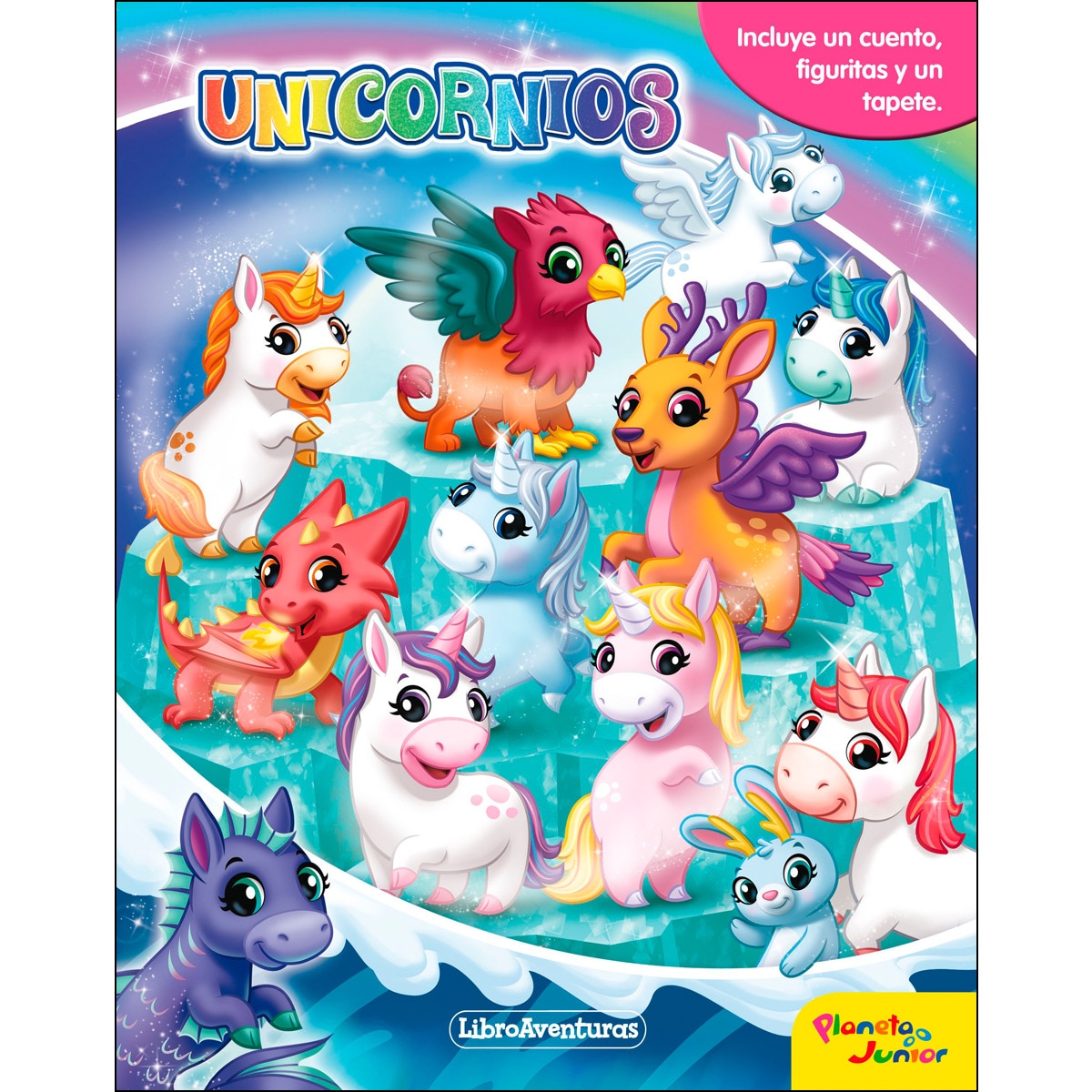 Unicornios. Libroaventuras: Incluye un cuento, figuritas y un tapete 1