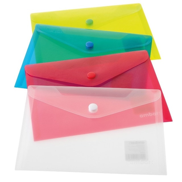 Imagem 0 de 5 Bolsas Envelope A5 Ambar Polipro Sortido