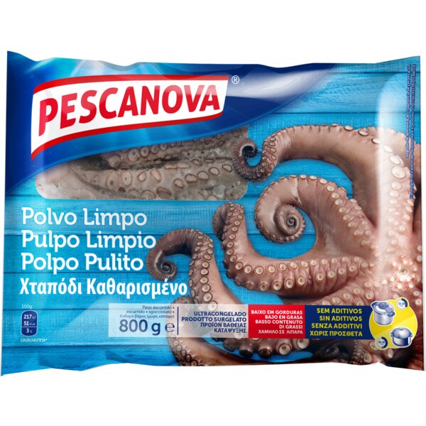 Pescanova Polvo Limpo embalagem 800 g