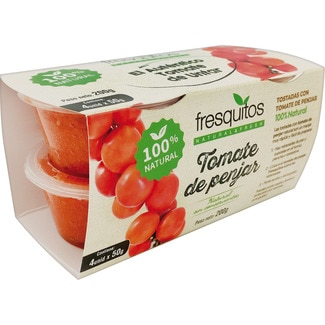 tomate rallado de untar 100% natural pack 4 tarrinas 50 g - Fresquitos