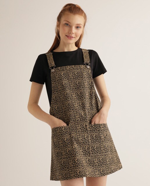 Pichi de sarga animal print tirantes aju