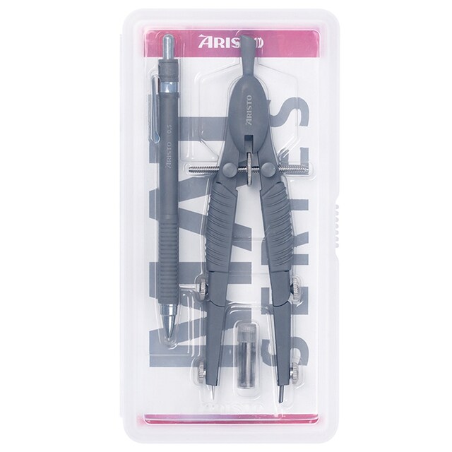 Imagem 0 de Blister com Compasso Topline Ajuste Rápido e Lapiseira Aristo - Cinzento-escuro