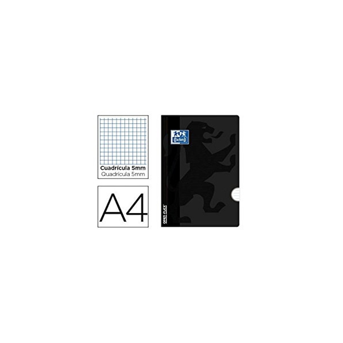 Caderno Oxford 944386 A4, 48 folhas - Preto 1