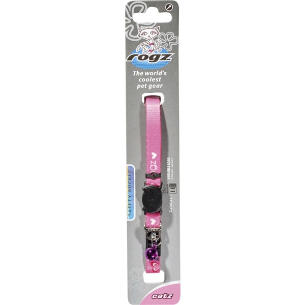 Coleira para Gato Rosa 11 mm embalagem 1 unidade