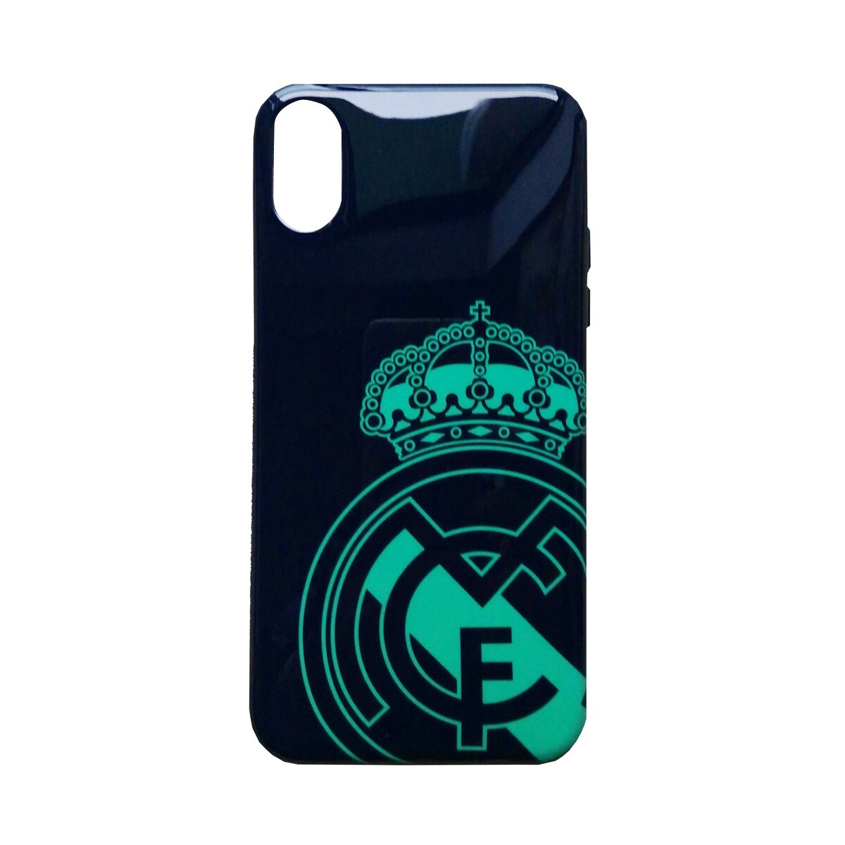 Real Madrid C.F. - Carcasa IPhone XR Fondo Azul Escudo Verde
