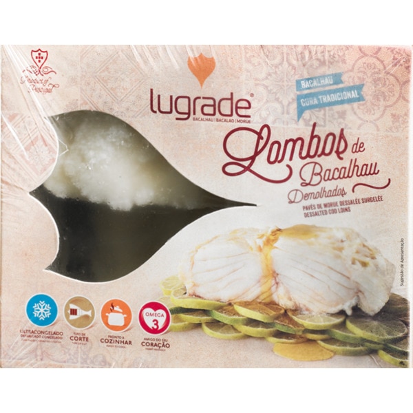 Lombos de Bacalhau Demolhados embalagem 600 g