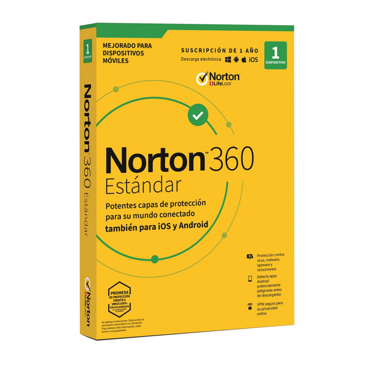 Norton - 360 Estándar 1 Dispositivo / 1 Año De Suscripción