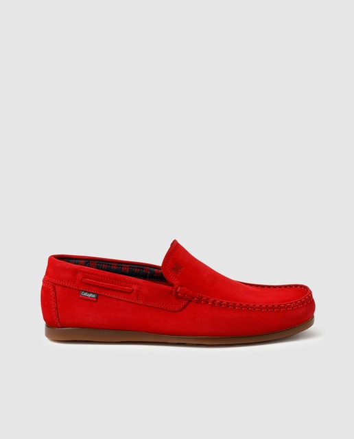 mocasines rojos hombre