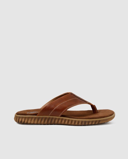 sandalias homem pele