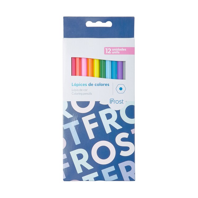 Imagen 0 de Pack 12 Lápices de Color Hexagonales Frost Multicolor