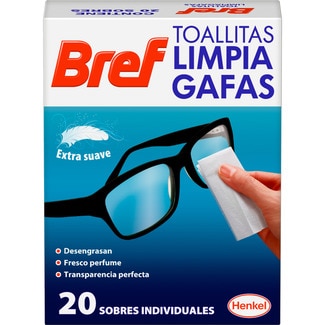 toallitas limpia gafas suaves paquete 20 unidades - Bref