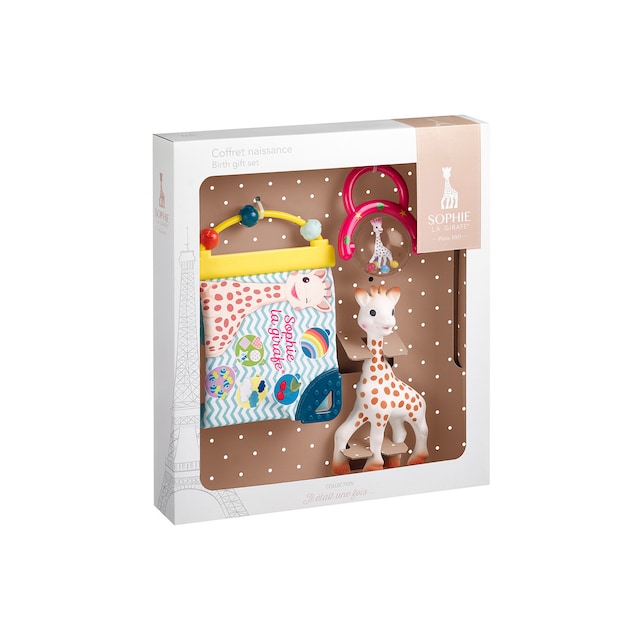 Imagem 0 de Pack de oferta Sophie La Girafe Mordedor Sophie La Girafe + Livro + Roca bege